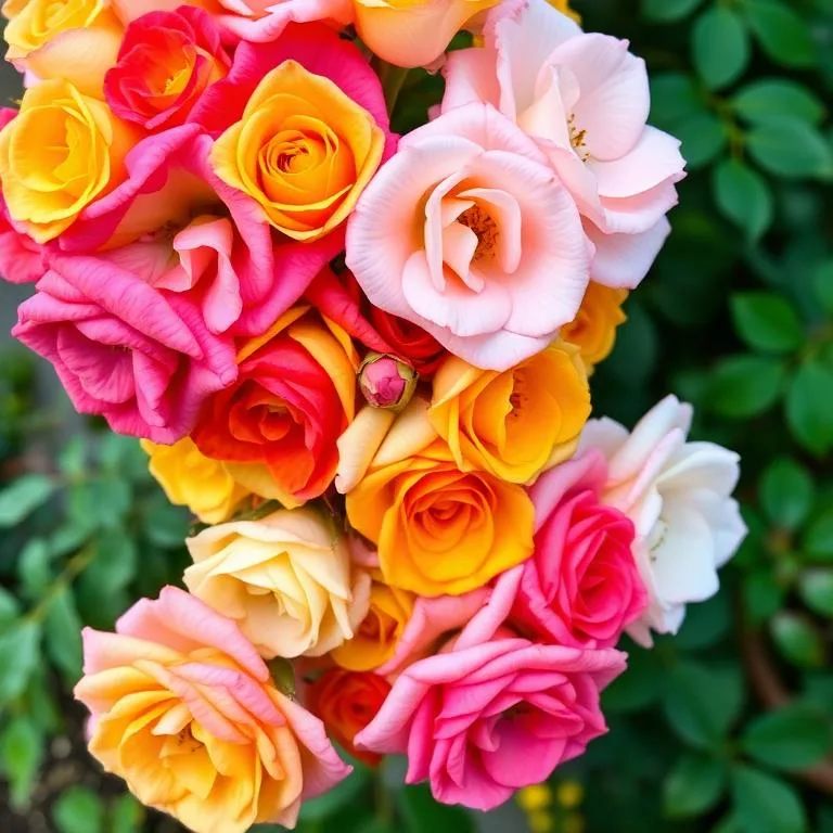 Rosas trepadeiras coloridas cultivadas por Fernanda M.