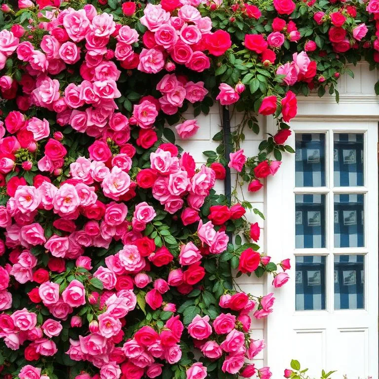 Rosas trepadeiras coloridas cultivadas por Carlos A.