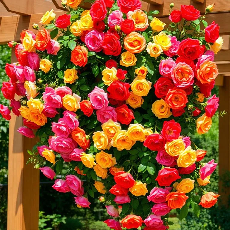 Rosas trepadeiras coloridas cultivadas por Mariana S.